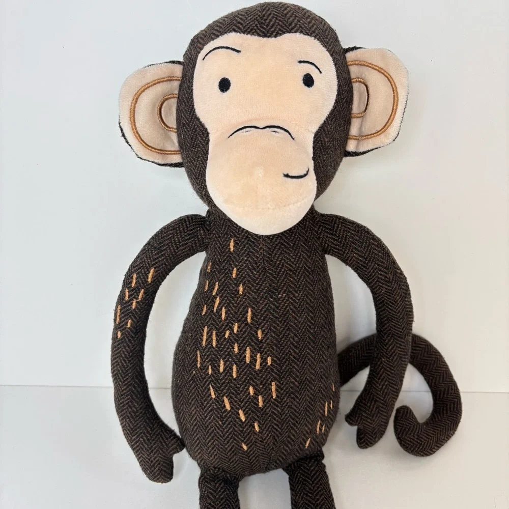 Pillow Fort Brown Figural Plush Monkey Throw Pillow Toy Target